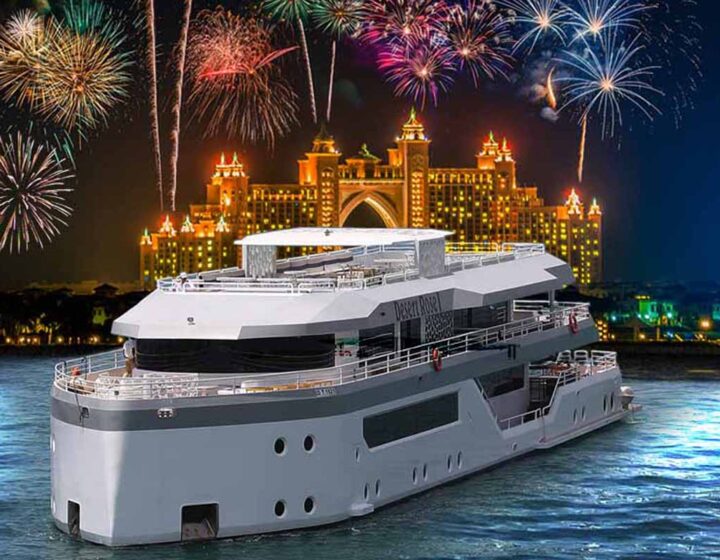 New Year’s Eve 2024/2025 Party at Dubai Marina – Royal Mega Yacht Sun Deck Premium